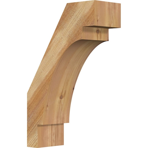 Ekena Millwork 6"W x 14"D x 22"H Merced Rough Sawn Knee Brace, Western Red Cedar BRC06X14X22MRC00RWR - main